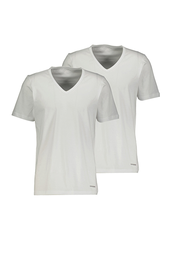 Blackspade V Yaka Erkek 2'li Tişört 9639 BYZ Beyaz Blackspade V Yaka Erkek 2'li Tişört 9639 BYZ Beyaz