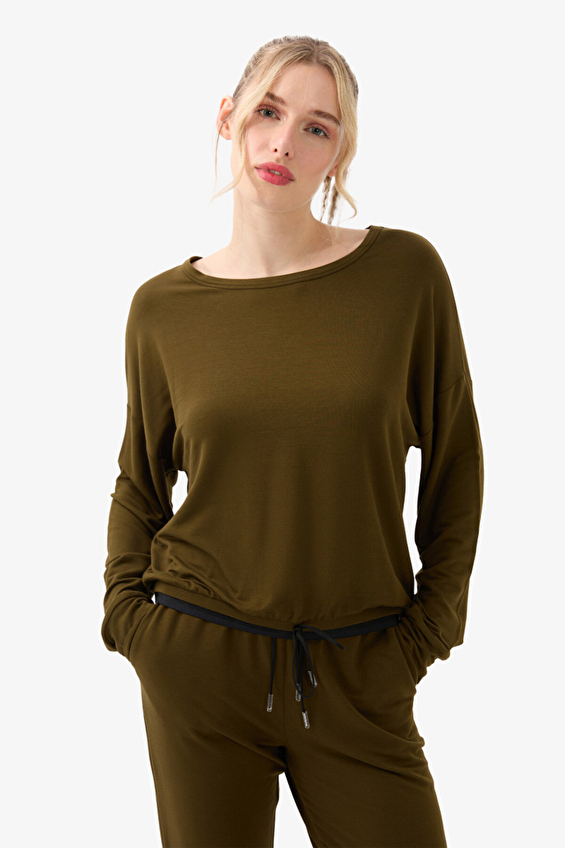 Blackspade Kadın Pijama Üstü 51956 Haki Blackspade Kadın Pijama Üstü 51956 Haki