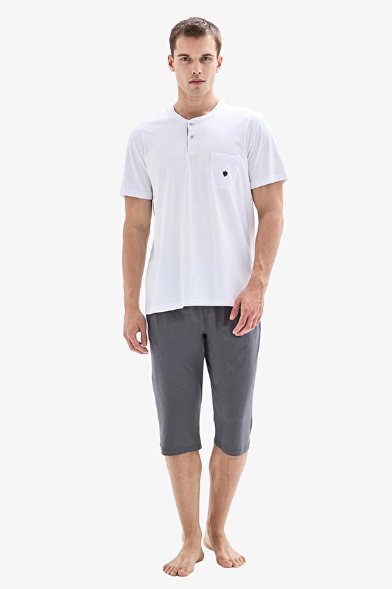 Blackspade Erkek Pijama Takımı 40893 BYZ Beyaz Blackspade Erkek Pijama Takımı 40893 BYZ Beyaz