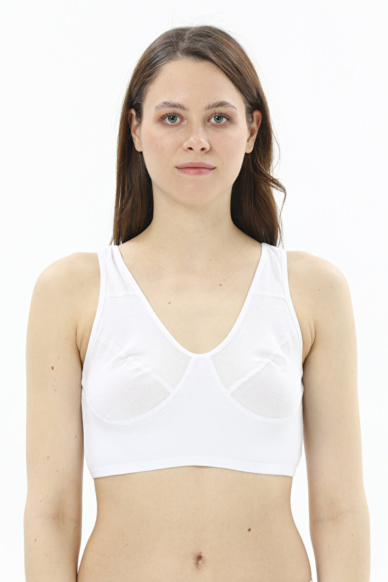 Öts Kadın Ribana Sütyen 6020 Beyaz