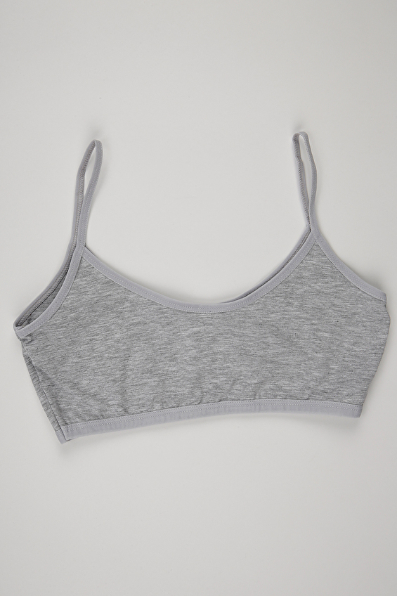 Öts Kız Çocuk Likralı İp Askılı Büstiyer 6100 Gri melanj Öts Kız Çocuk Likralı İp Askılı Büstiyer 6100 Gri melanj