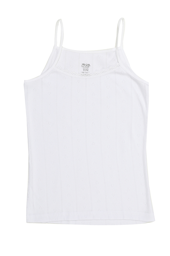 Öts Kız Çocuk Ribana İp Askılı Atlet 8012 Renkli Öts Kız Çocuk Ribana İp Askılı Atlet 8012 Renkli