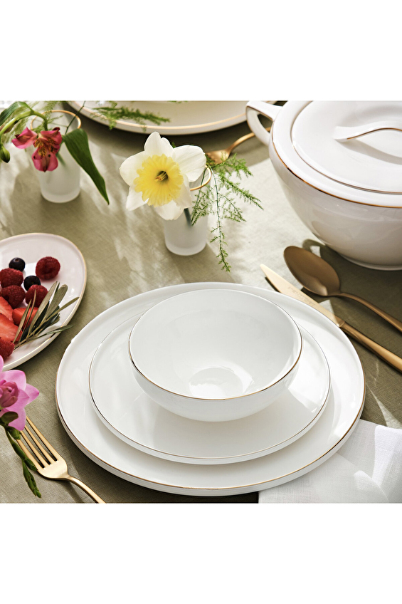 Emsan Freya Fine Bone 60 Parça 12 Kişilik Yuvarlak Yemek Takımı Gold Emsan Freya Fine Bone 60 Parça 12 Kişilik Yuvarlak Yemek Takımı Gold