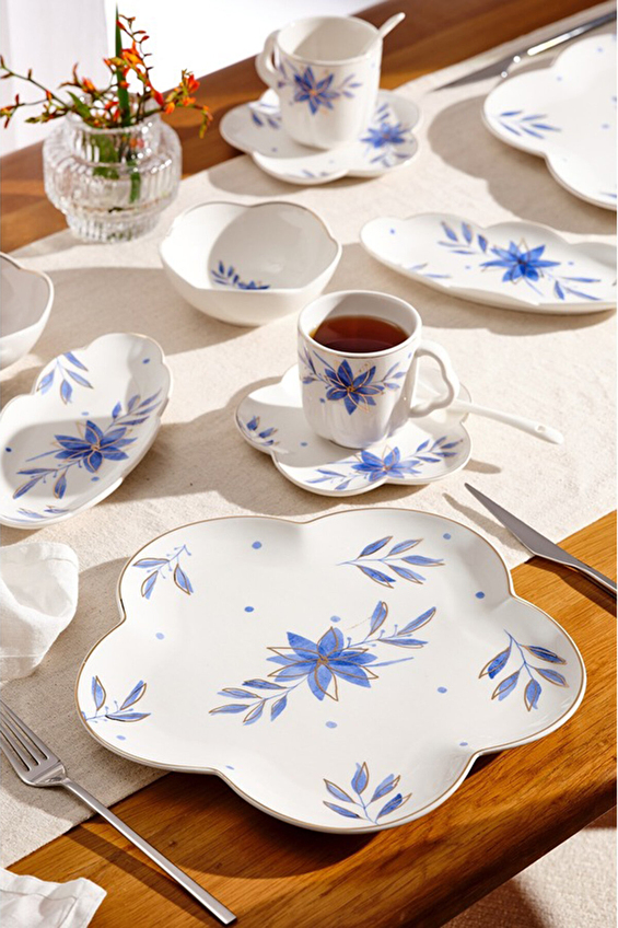 Emsan İntense Blue Porselen 32 Parça 6 Kişilik Kahvaltı/Servis Takımı Emsan İntense Blue Porselen 32 Parça 6 Kişilik Kahvaltı/Servis Takımı