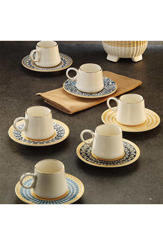Sandro Moreno Şangay Yüzük Gold Kahve Fincanı Seti 12 Parça Sandro Moreno Şangay Yüzük Gold Kahve Fincanı Seti 12 Parça