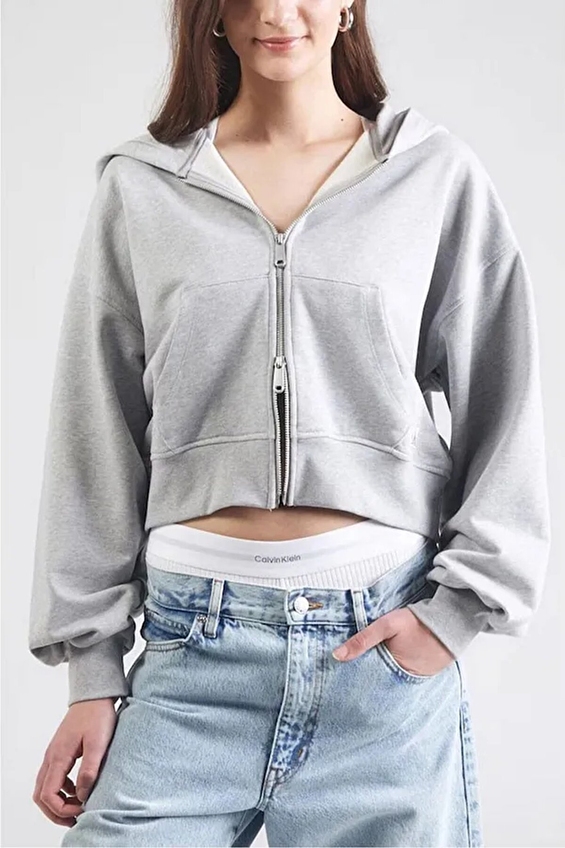 Calvin Klein Jeans Kadın Sweatshirt LV047C216G Gri Calvin Klein Jeans Kadın Sweatshirt LV047C216G Gri