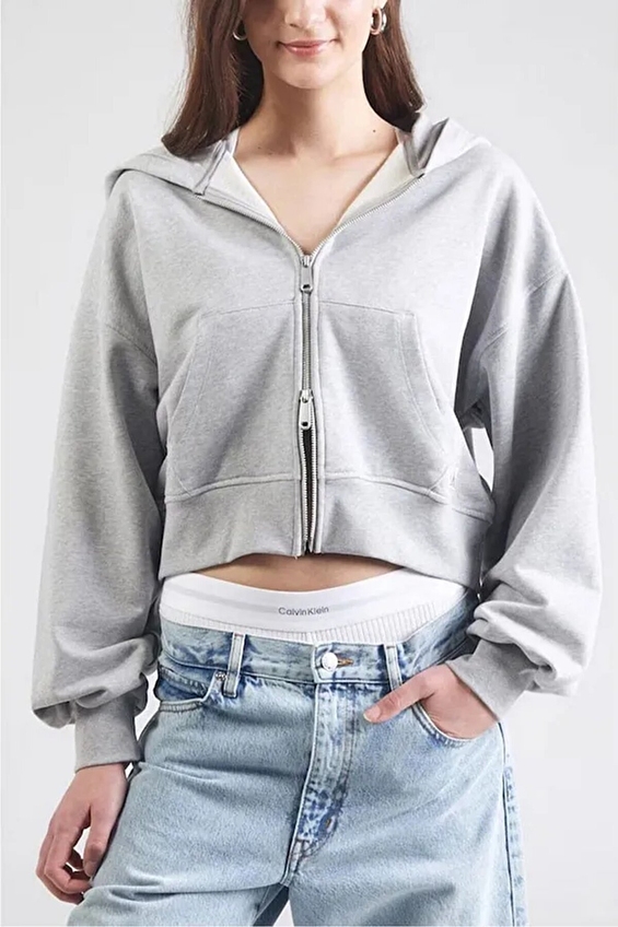 Calvin Klein Jeans Kadın Sweatshirt LV047C216G Gri Calvin Klein Jeans Kadın Sweatshirt LV047C216G Gri