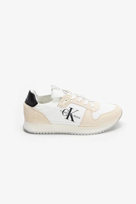 Calvin Klein Jeans Bağcıklı Kadın Runner Sock Laceup Ayakkabı YW0YW0084003A Beyaz Calvin Klein Jeans Bağcıklı Kadın Runner Sock Laceup Ayakkabı YW0YW0084003A Beyaz
