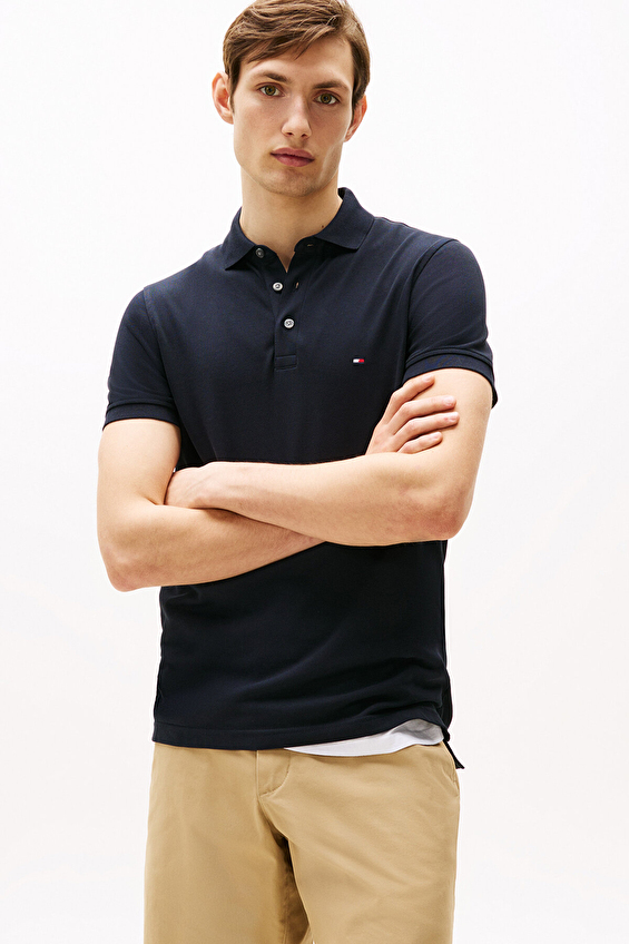 Tommy Hilfiger Slim Fit Polo Yaka Erkek Tişört MW0MW17771 Gökyüzü mavisi Tommy Hilfiger Slim Fit Polo Yaka Erkek Tişört MW0MW17771 Gökyüzü mavisi