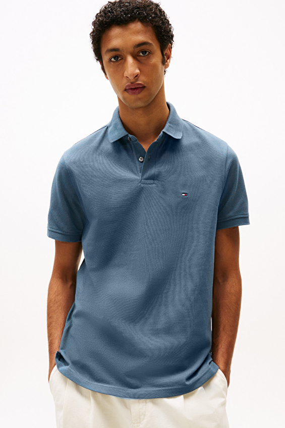 Tommy Hilfiger Erkek Tişört MW0MW17770 Mavi Tommy Hilfiger Erkek Tişört MW0MW17770 Mavi