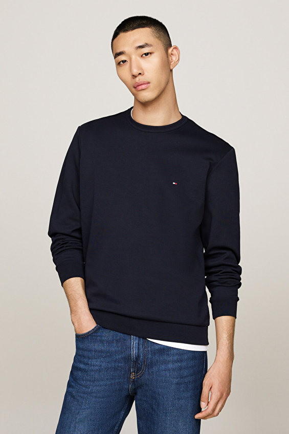 Tommy Hilfiger Erkek Sweatshirt MW0MW37241 Gökyüzü mavisi Tommy Hilfiger Erkek Sweatshirt MW0MW37241 Gökyüzü mavisi