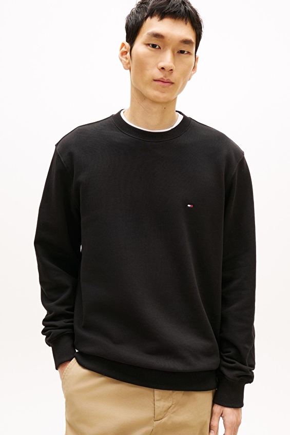 Tommy Hilfiger Erkek Sweatshirt MW0MW37237 Siyah Tommy Hilfiger Erkek Sweatshirt MW0MW37237 Siyah