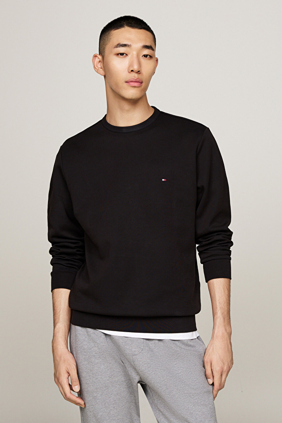 Tommy Hilfiger Erkek Sweatshirt MW0MW37241 Siyah Tommy Hilfiger Erkek Sweatshirt MW0MW37241 Siyah