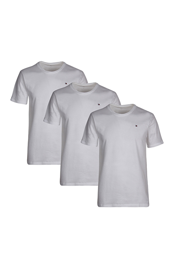 Tommy Hilfiger Erkek 3'lü Tişört UM0UM03379 05E Beyaz Tommy Hilfiger Erkek 3'lü Tişört UM0UM03379 05E Beyaz