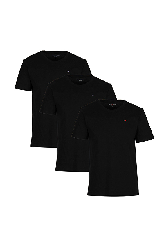 Tommy Hilfiger Erkek 3'lü Tişört UM0UM03379 0SI Siyah Tommy Hilfiger Erkek 3'lü Tişört UM0UM03379 0SI Siyah
