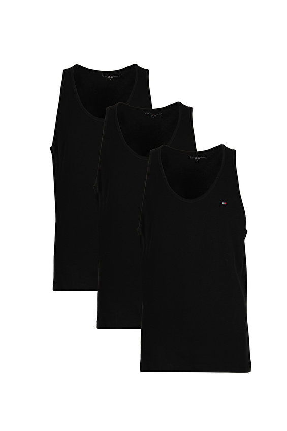 Tommy Hilfiger Erkek 3'lü Atlet UM0UM03387 0SI Siyah Tommy Hilfiger Erkek 3'lü Atlet UM0UM03387 0SI Siyah