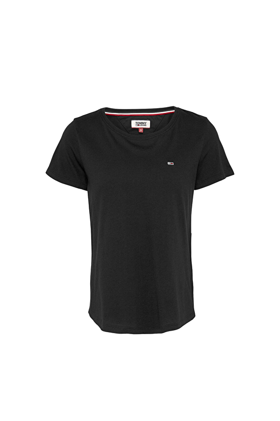 Tommy Jeans Kadın Tişört DW0DW20459 Siyah Tommy Jeans Kadın Tişört DW0DW20459 Siyah