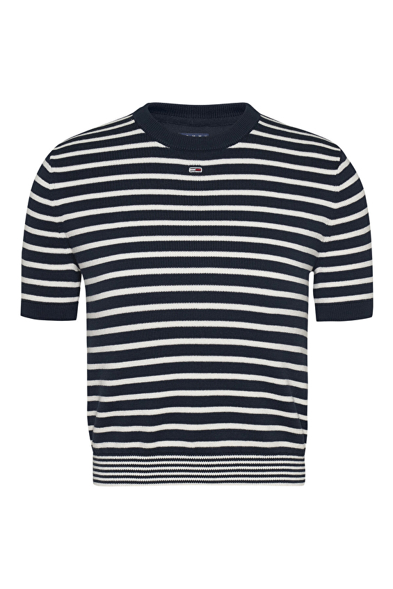 Tommy Jeans Kadın Kazak DW0DW19336 Mavi Tommy Jeans Kadın Kazak DW0DW19336 Mavi