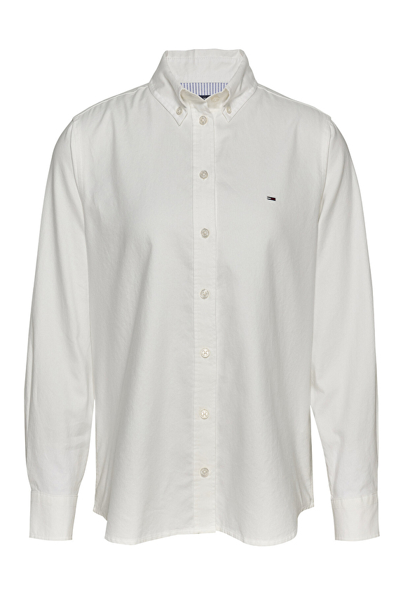 Tommy Jeans Kadın Gömlek DW0DW19890 Beyaz Tommy Jeans Kadın Gömlek DW0DW19890 Beyaz