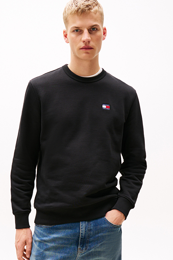 Tommy Jeans Erkek Sweatshirt DM0DM20660 Siyah Tommy Jeans Erkek Sweatshirt DM0DM20660 Siyah