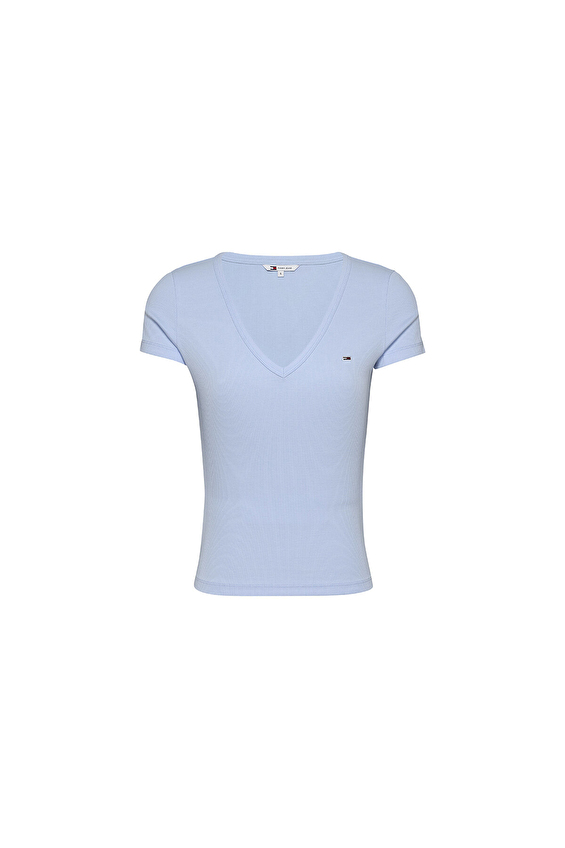 Tommy Jeans Kadın Tişört DW0DW17385 Mavi Tommy Jeans Kadın Tişört DW0DW17385 Mavi