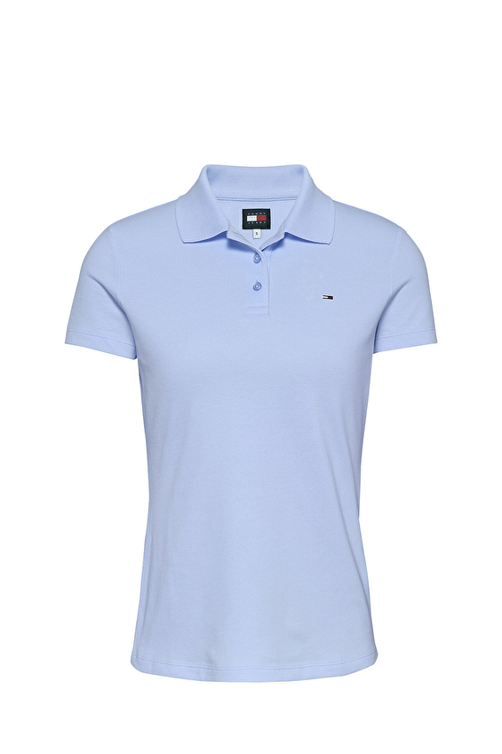 Tommy Jeans Kadın Polo Tişört DW0DW20160 Mavi Tommy Jeans Kadın Polo Tişört DW0DW20160 Mavi