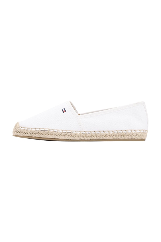 Tommy Hilfiger Kadın Flag Canvas Espadrille Ayakkabı FW0FW08541YBL Beyaz Tommy Hilfiger Kadın Flag Canvas Espadrille Ayakkabı FW0FW08541YBL Beyaz