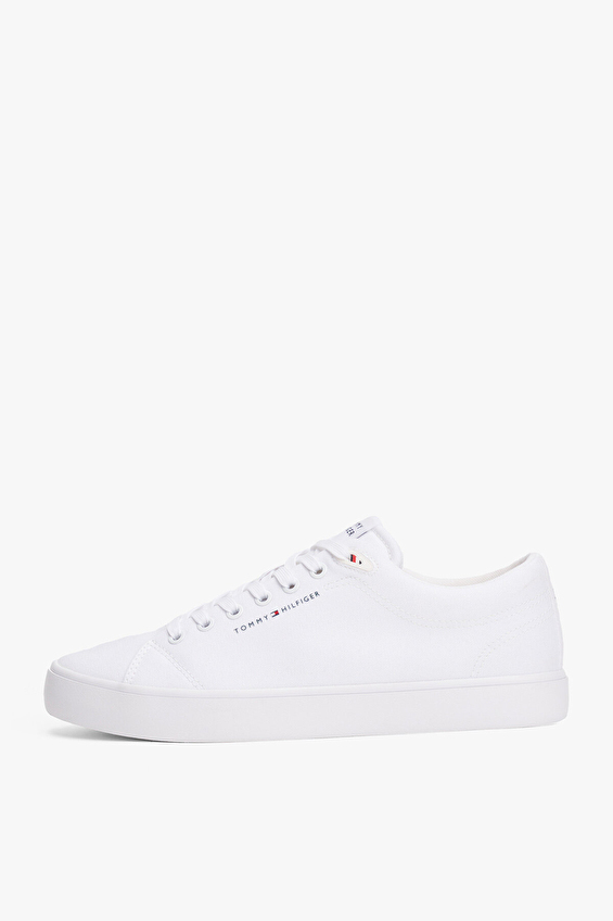 Tommy Hilfiger Erkek Th Hi Vulc Low Core Canvas Ayakkabı FM0FM05396YBS Beyaz Tommy Hilfiger Erkek Th Hi Vulc Low Core Canvas Ayakkabı FM0FM05396YBS Beyaz