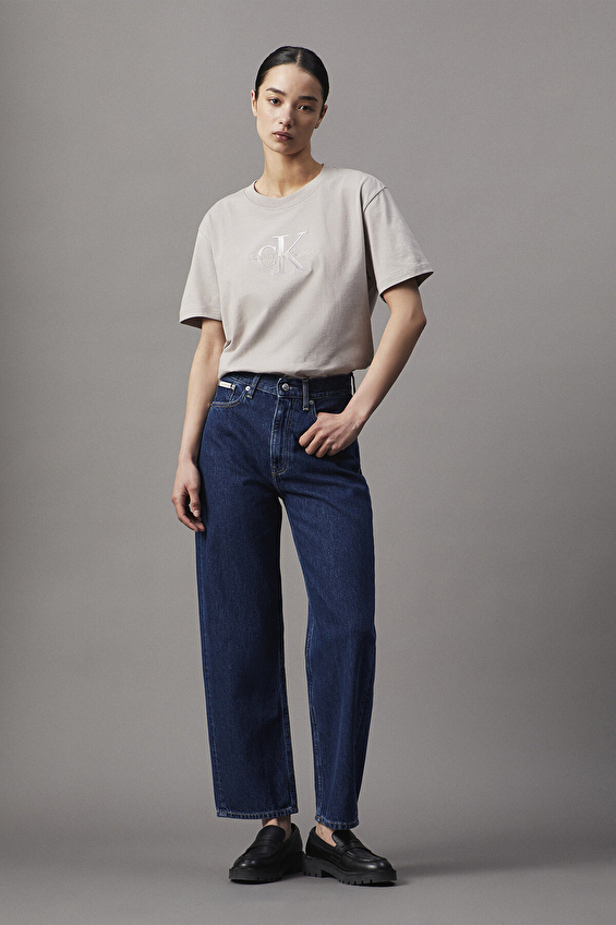 Calvin Klein Jeans Kadın Tişört J20J224798 Gri