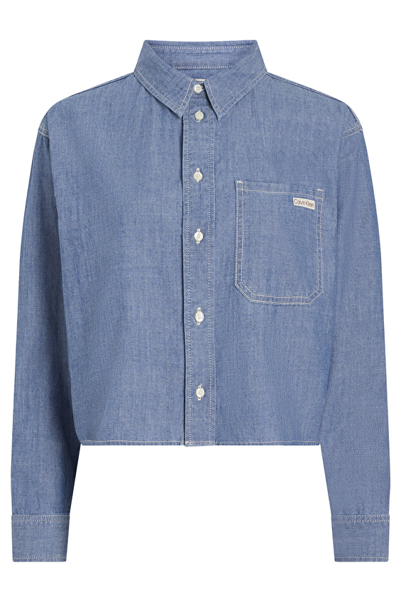 Calvin Klein Jeans Kadın Gömlek J20J225011 Denım Calvin Klein Jeans Kadın Gömlek J20J225011 Denım