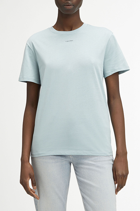 Calvin Klein Kadın Tişört K20K207519 Mavi Calvin Klein Kadın Tişört K20K207519 Mavi