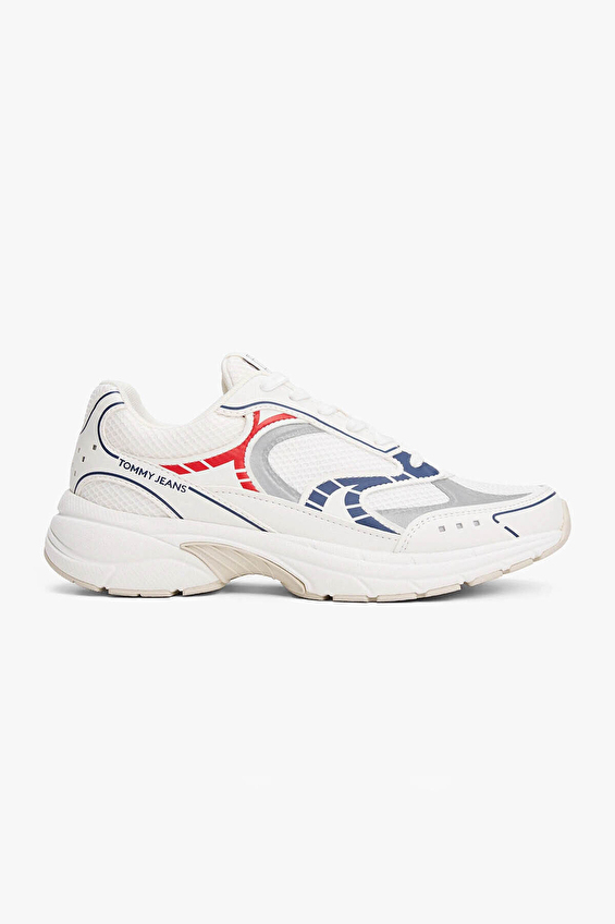 Tommy Jeans Bağcıklı Kadın Archive'25 Ayakkabı EN0EN02745YBL Beyaz/lacivert Tommy Jeans Bağcıklı Kadın Archive'25 Ayakkabı EN0EN02745YBL Beyaz/lacivert
