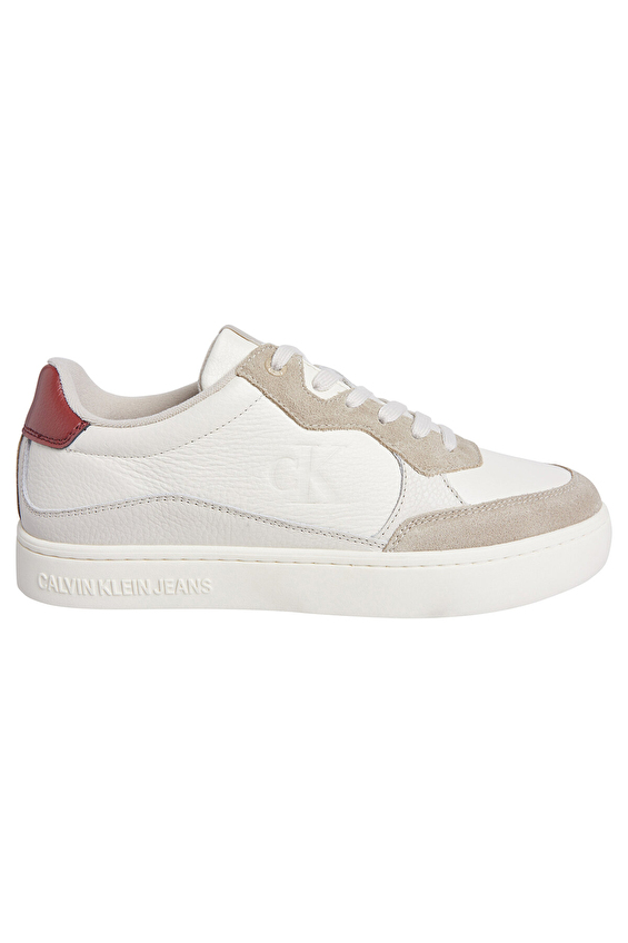 Calvin Klein Jeans Erkek Classic Cupsole Mg Wmm Ayakkabı YM0YM011530LH Beyaz