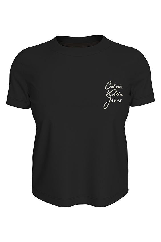 Calvin Klein Jeans Kadın Tişört J20J224984 Siyah Calvin Klein Jeans Kadın Tişört J20J224984 Siyah