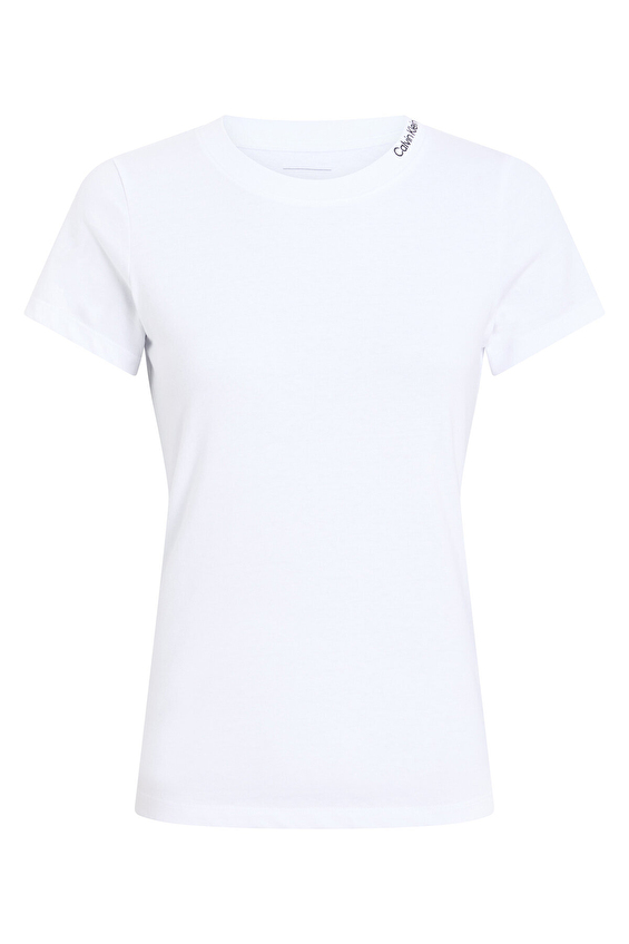 Calvin Klein Jeans Kadın Tişört J20J225540 Beyaz Calvin Klein Jeans Kadın Tişört J20J225540 Beyaz