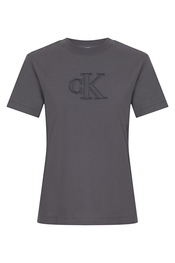 Calvin Klein Jeans Kadın Tişört J20J225256 Gri Calvin Klein Jeans Kadın Tişört J20J225256 Gri
