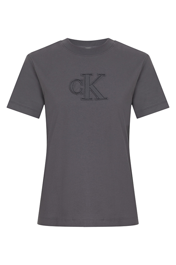 Calvin Klein Jeans Kadın Tişört J20J225256 Gri Calvin Klein Jeans Kadın Tişört J20J225256 Gri