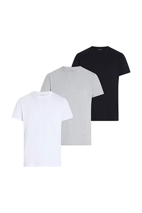 Calvin Klein Erkek 3'lü Tişört LV00NB4185 MP1 Siyah/beyaz/gri Calvin Klein Erkek 3'lü Tişört LV00NB4185 MP1 Siyah/beyaz/gri