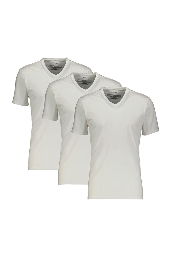Calvin Klein Erkek 3'lü Tişört LV00NB4186 100 Beyaz Calvin Klein Erkek 3'lü Tişört LV00NB4186 100 Beyaz