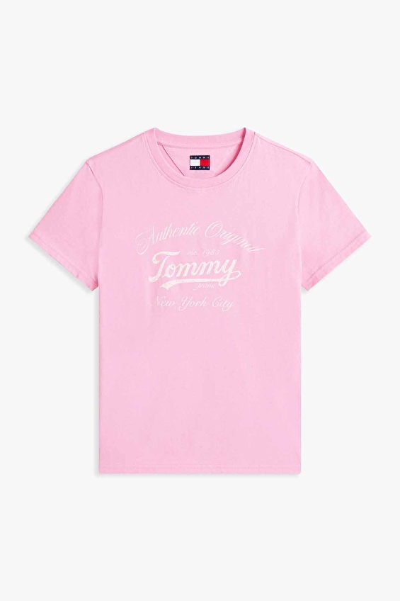 Tommy Jeans Kadın Tişört DW0DW21404 Pembe Tommy Jeans Kadın Tişört DW0DW21404 Pembe