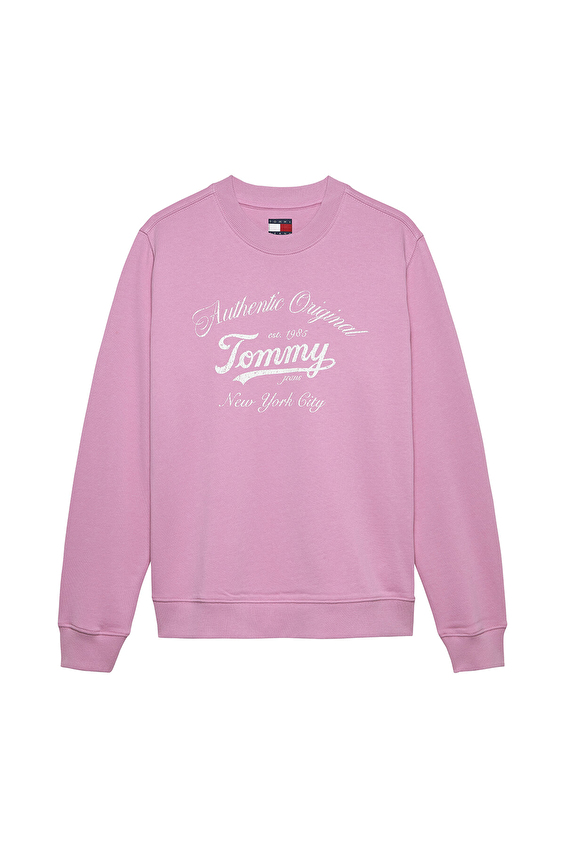 Tommy Jeans Kadın Sweatshirt DW0DW20942 Pembe Tommy Jeans Kadın Sweatshirt DW0DW20942 Pembe