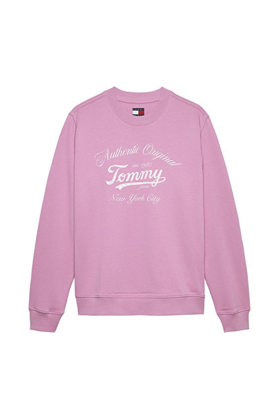 Tommy Jeans Kadın Sweatshirt DW0DW20942 Pembe Tommy Jeans Kadın Sweatshirt DW0DW20942 Pembe