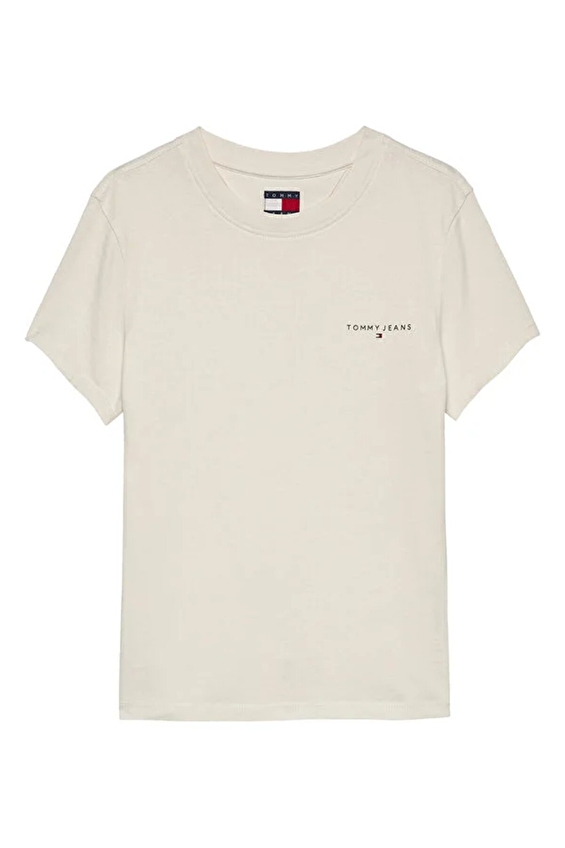 Tommy Jeans Kadın Tişört DW0DW21164 Krem Tommy Jeans Kadın Tişört DW0DW21164 Krem