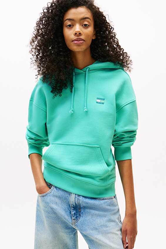 Tommy Jeans Kadın Sweatshirt DW0DW19414 Yeşil Tommy Jeans Kadın Sweatshirt DW0DW19414 Yeşil