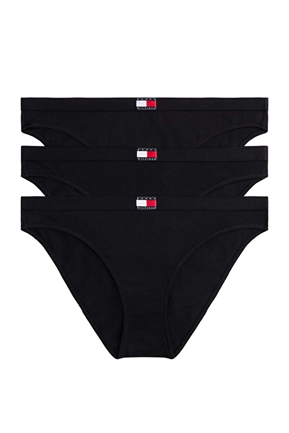 Tommy Hilfiger Kadın 3'lü Külot UW0UW061410XK Siyah Tommy Hilfiger Kadın 3'lü Külot UW0UW061410XK Siyah