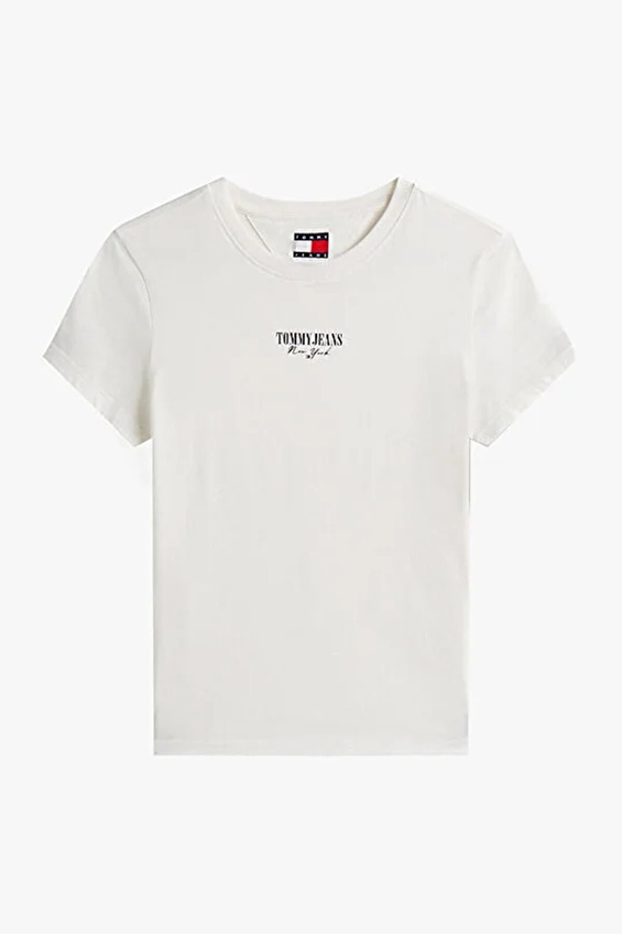 Tommy Jeans Kadın Tişört DW0DW20913 Ekru