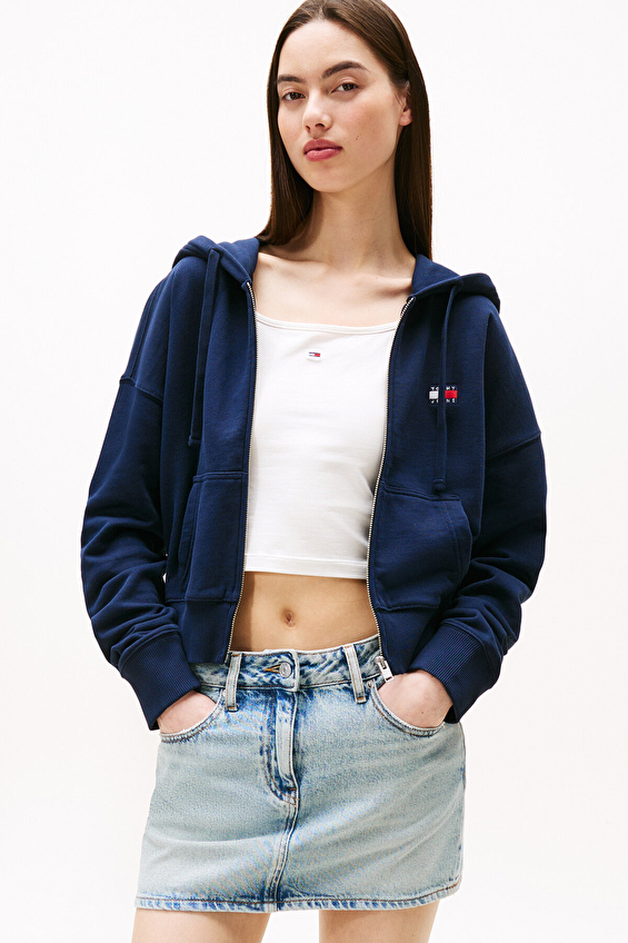 Tommy Jeans Kadın Sweatshirt DW0DW21147 Mavi Tommy Jeans Kadın Sweatshirt DW0DW21147 Mavi