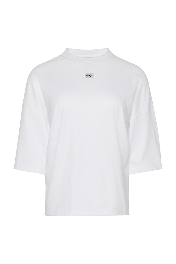 Calvin Klein Jeans Kadın Tişört LV047D204G Beyaz Calvin Klein Jeans Kadın Tişört LV047D204G Beyaz