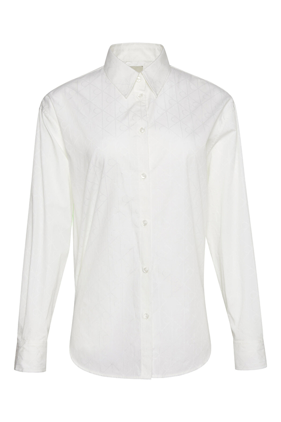 Calvin Klein Jeans Kadın Gömlek LV044D167G Beyaz Calvin Klein Jeans Kadın Gömlek LV044D167G Beyaz