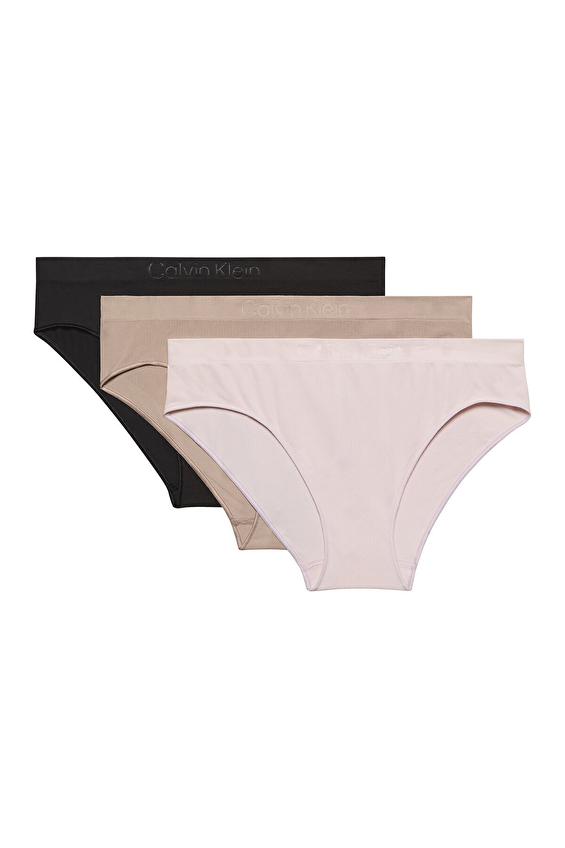 Calvin Klein Kadın 3'lü Külot LV00QD521231S Siyah/ten/ekru Calvin Klein Kadın 3'lü Külot LV00QD521231S Siyah/ten/ekru